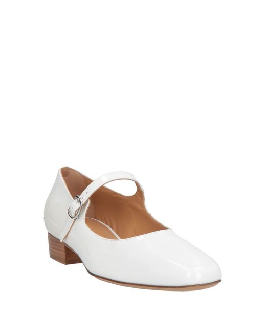 Maison Margiela Natural Ballet Flats Leather