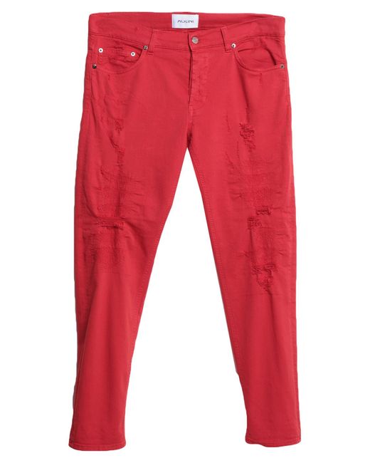 Aglini Red Jeans for men