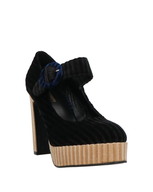 Luciano Barachini Black Pumps Textile Fibers