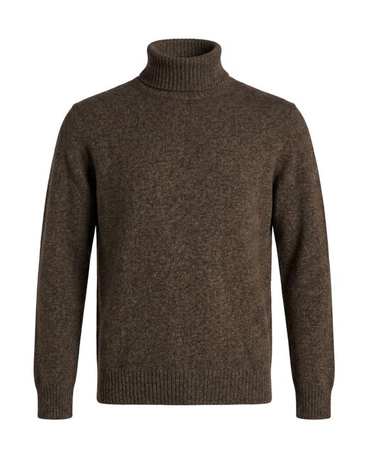 Roberto Collina Brown Turtleneck Merino Wool, Cashmere for men