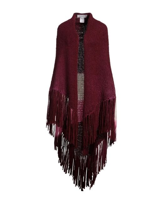 Gabriela Hearst Red Burgundy Cape Cashmere