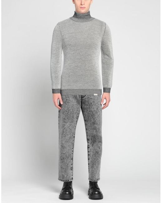 Brooksfield Blue Light Turtleneck Virgin Wool for men