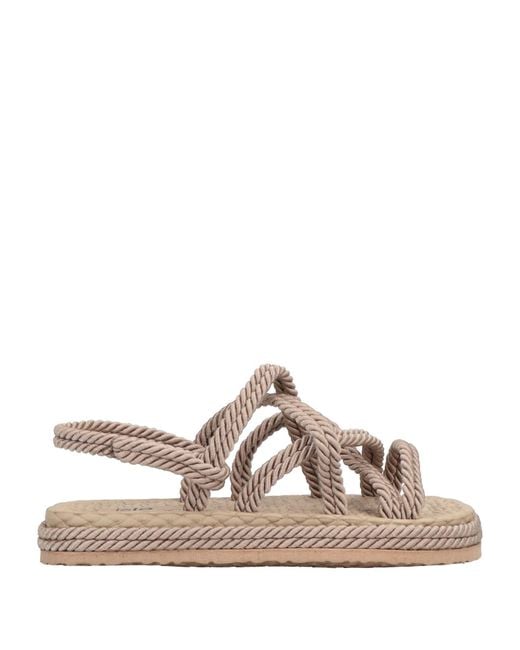 Islo Isabella Lorusso Brown Khaki Espadrilles Textile Fibers