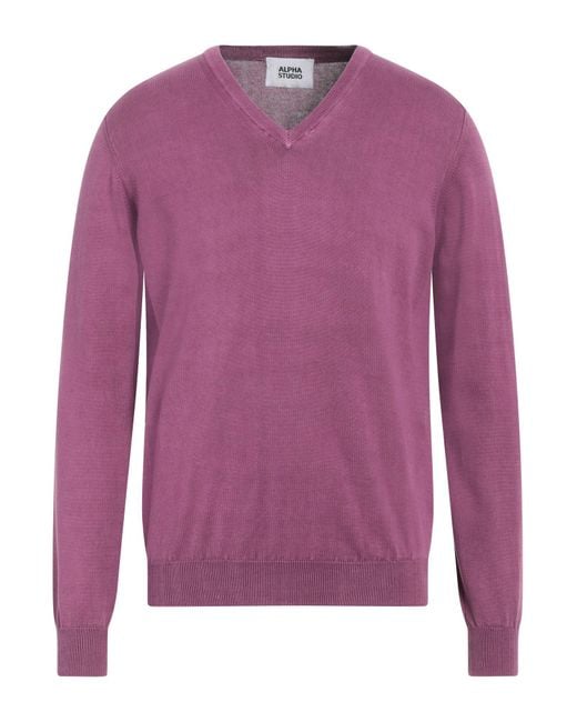 Pullover Alpha Studio de hombre de color Purple