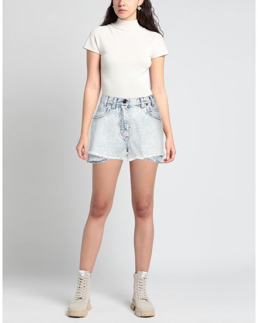 Balmain Blue Denim Shorts