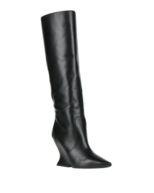 Alberta Ferretti Black Boot Leather