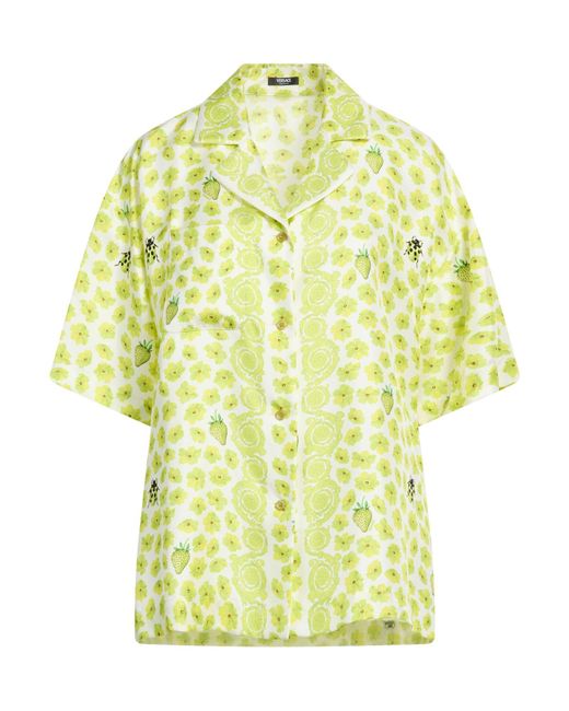 Versace Yellow Shirt Silk
