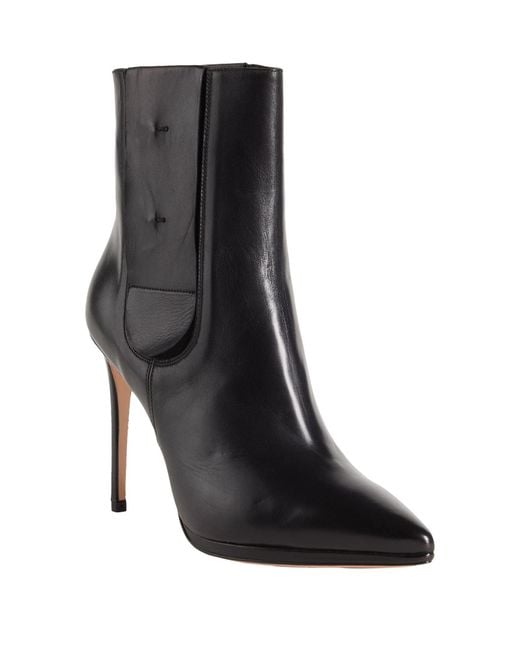 Anna F. Black Ankle Boots Leather