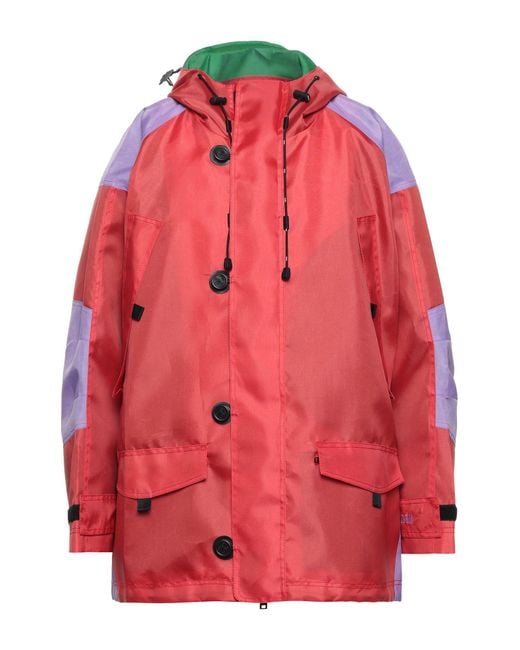 MSGM Red Overcoat & Trench Coat for men
