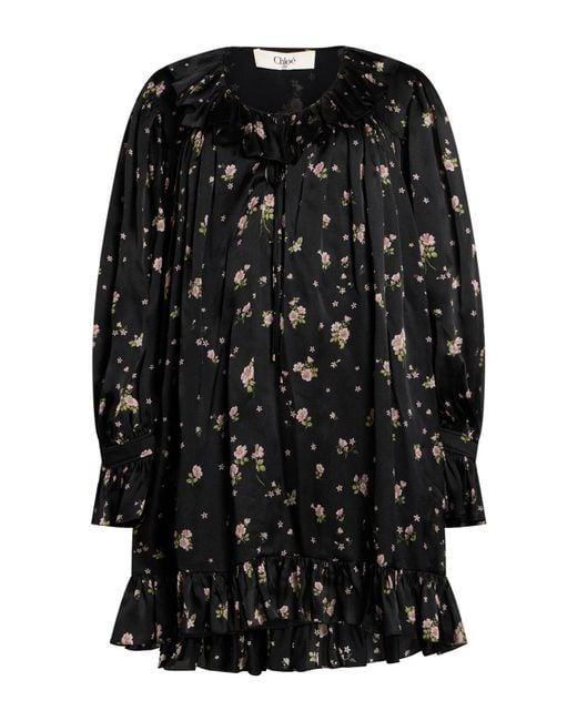 Chloé Black Mini Dress Silk