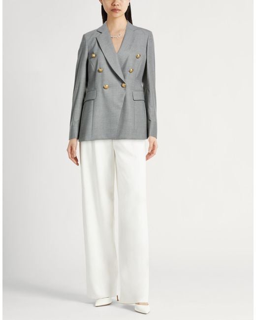 Brian Dales Gray Blazer Polyester, Wool, Elastane
