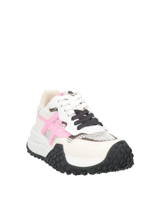 Ash Pink Sneakers Leather, Textile Fibers