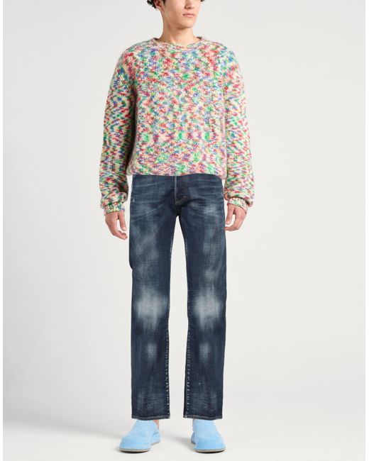 DSquared² Blue Faded Straight-Leg Denim Jeans for men