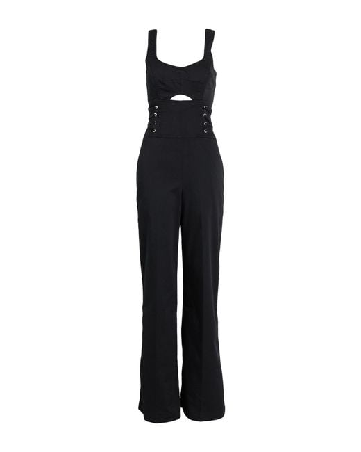 Liu Jo Black Jumpsuit Cotton, Polyester, Elastane