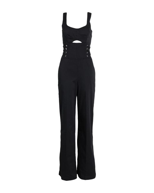 Liu Jo Black Jumpsuit Cotton, Polyester, Elastane