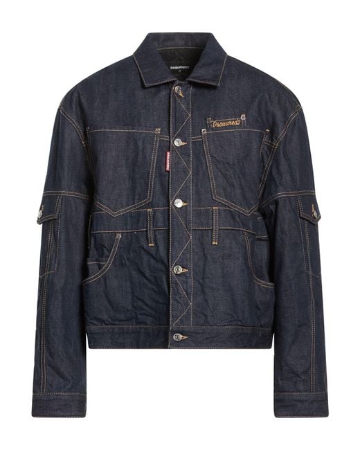 DSquared² Blue Denim Outerwear Cotton for men