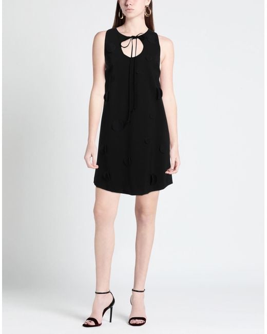 1 One Black Mini Dress Viscose, Polyamide, Elastane