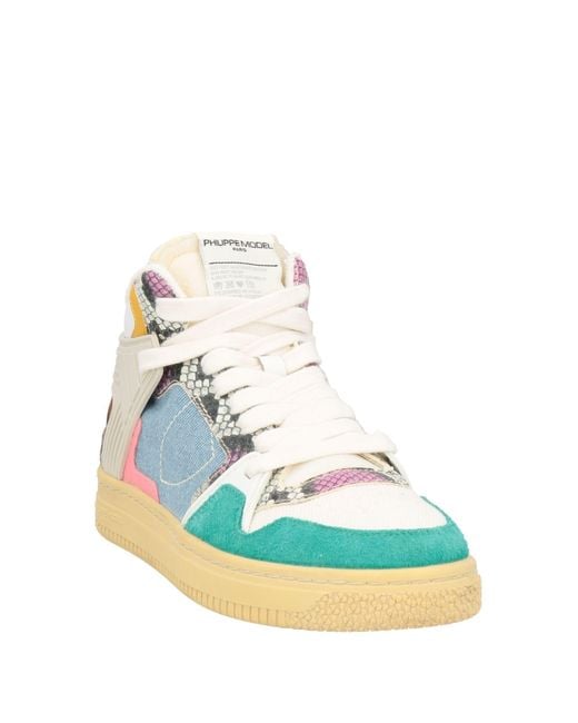 Philippe Model Blue La Grande Sneakers Textile Fibers, Leather
