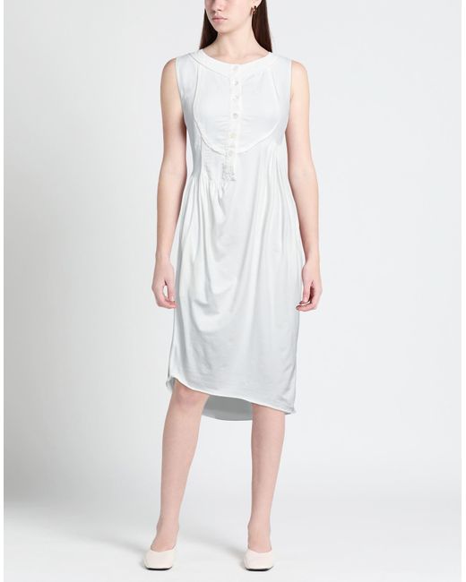 High White Midi Dress
