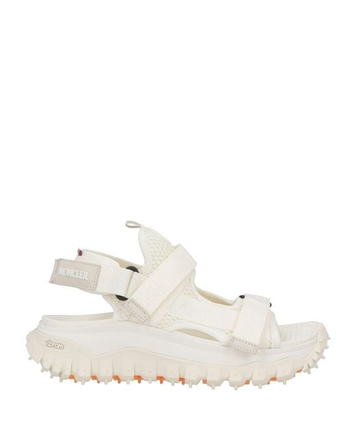 Moncler White Sandals Textile Fibers