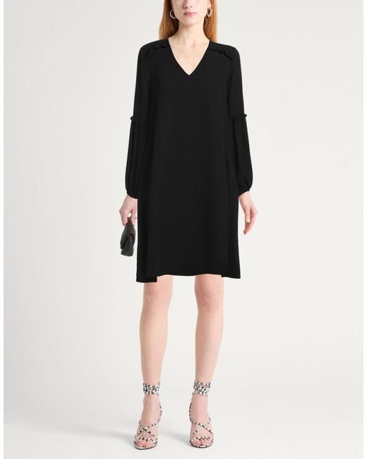 Caractere Black Mini Dress Polyester