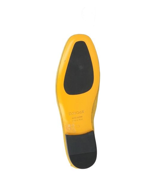 Doucal's Yellow Loafers Leather