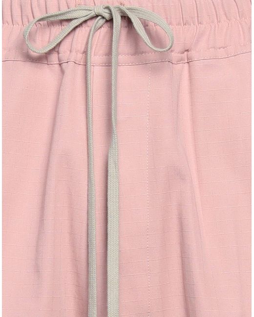 Rick Owens Pink Shorts & Bermuda Shorts Cotton for men