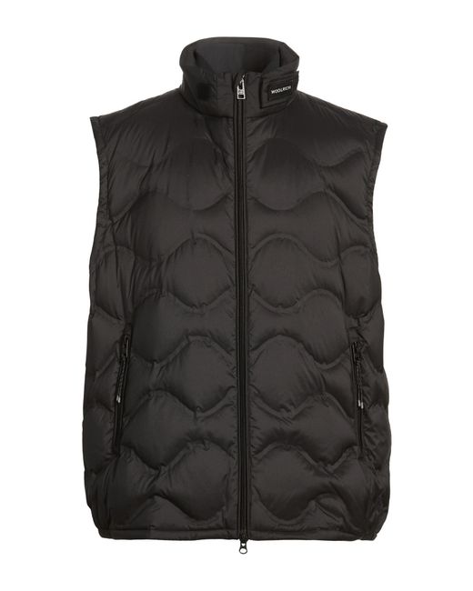Woolrich Black Vest Polyester for men