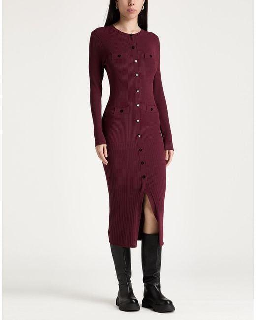 DKNY Red Midi Dress