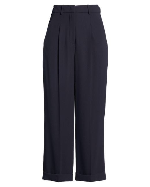 Peserico Blue Easy Midnight Pants Polyester