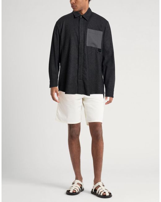 Iceberg Black Shirt Cotton, Wool, Polyester for men