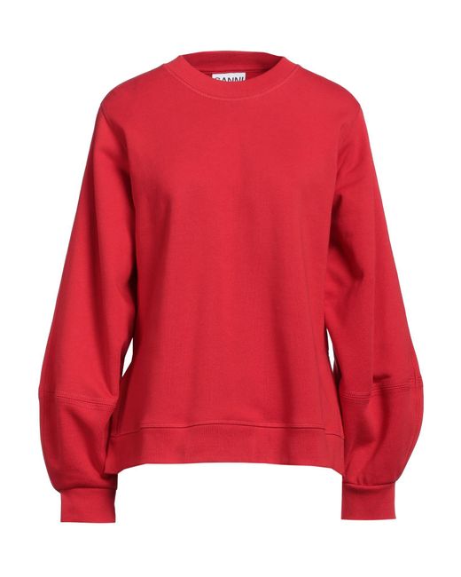 Ganni Red Sweatshirt