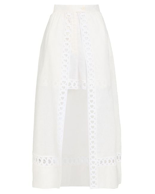 Sandro White Shorts & Bermuda Shorts Linen, Polyester, Cotton