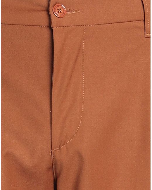 0/zero Construction Brown Pants Polyester, Viscose, Elastane for men
