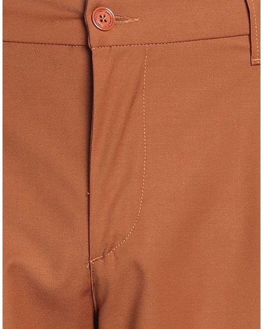 0/zero Construction Brown Pants Polyester, Viscose, Elastane for men