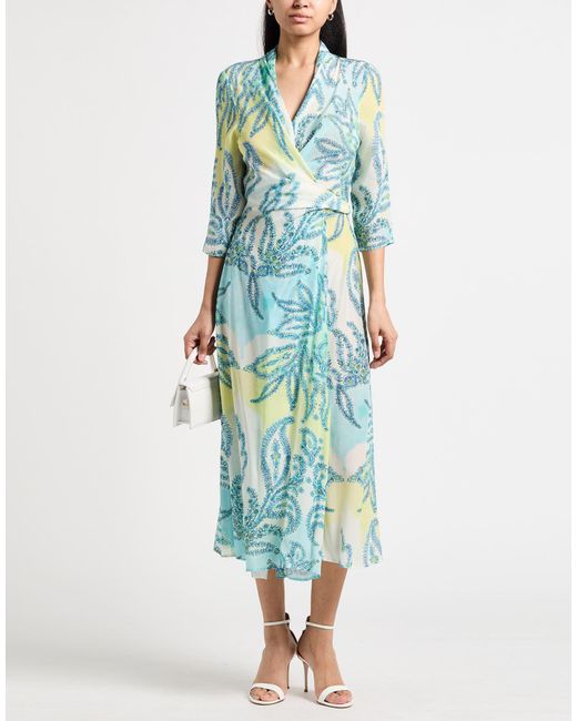 Maliparmi Blue Midi Dress