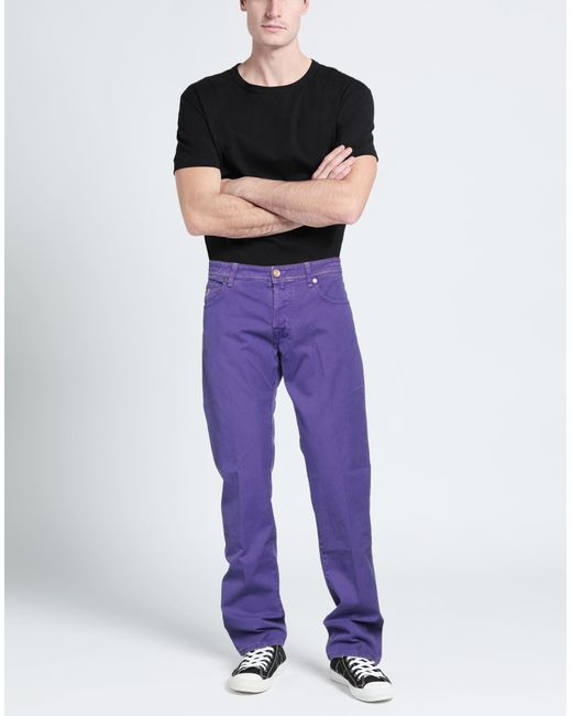 Jacob Coh?n Purple Pants Cotton for men