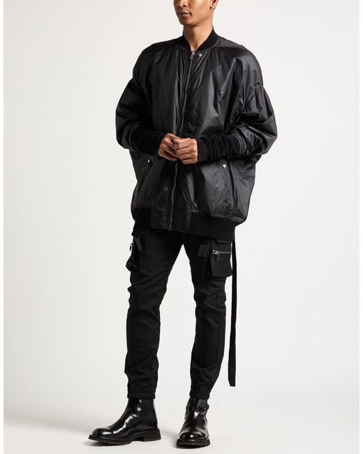 Rick Owens Black Jacket Polyamide, Cotton for men