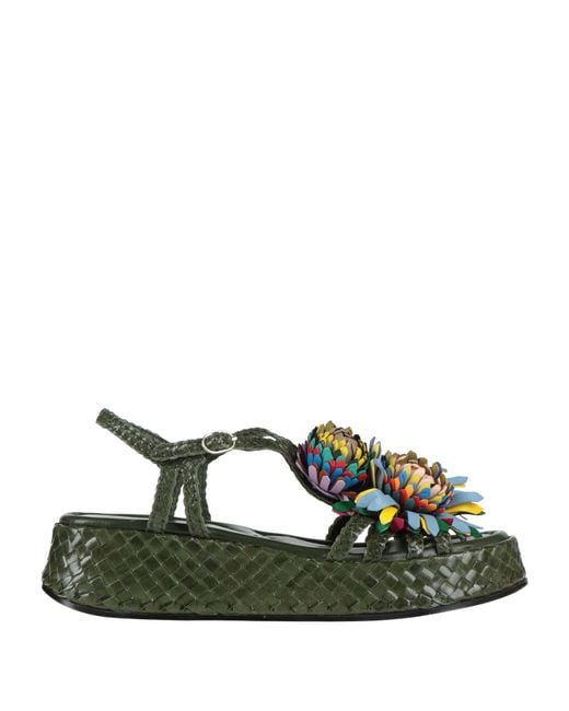 Pons Quintana Green Sandals
