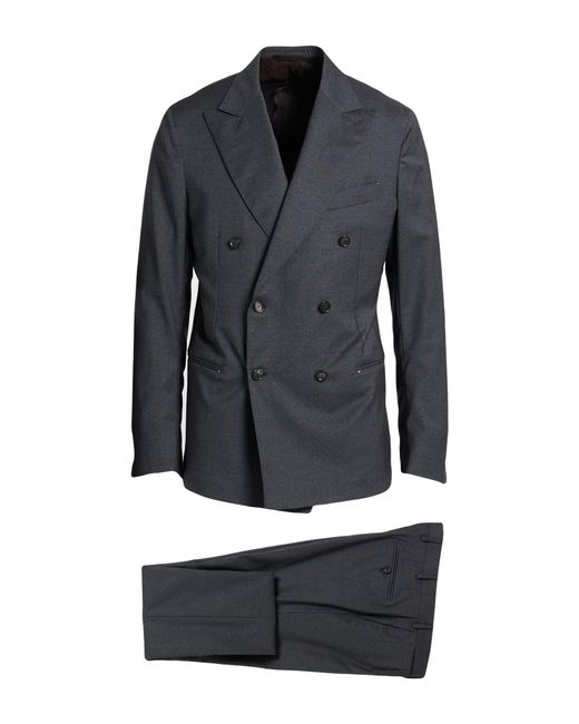 De Petrillo Blue Suit Virgin Wool, Elastane for men