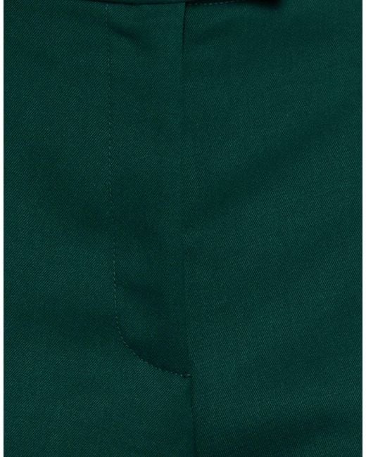 SIMONA CORSELLINI Green Dark Pants Polyester, Viscose, Elastane