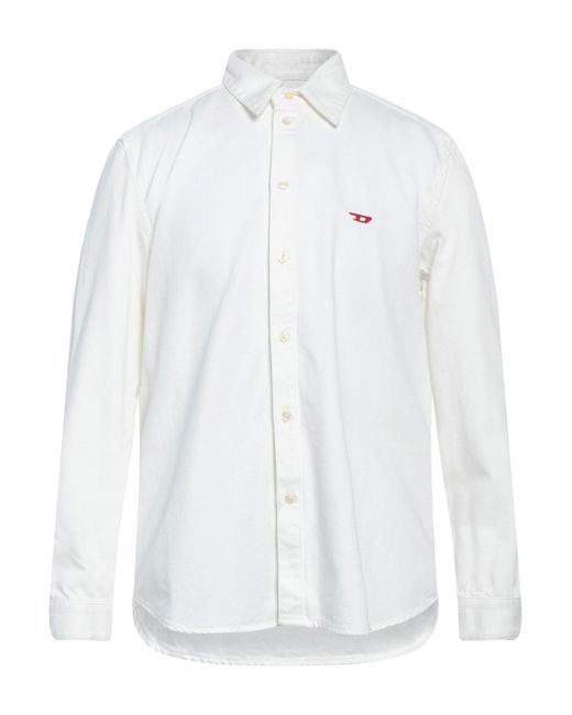 DIESEL White Denim Shirt for men
