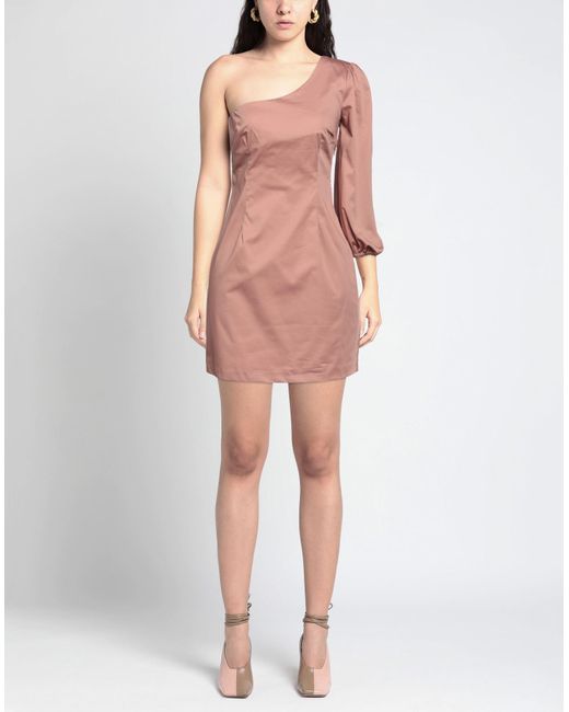 Soallure Pink Pastel Mini Dress Cotton, Elastane