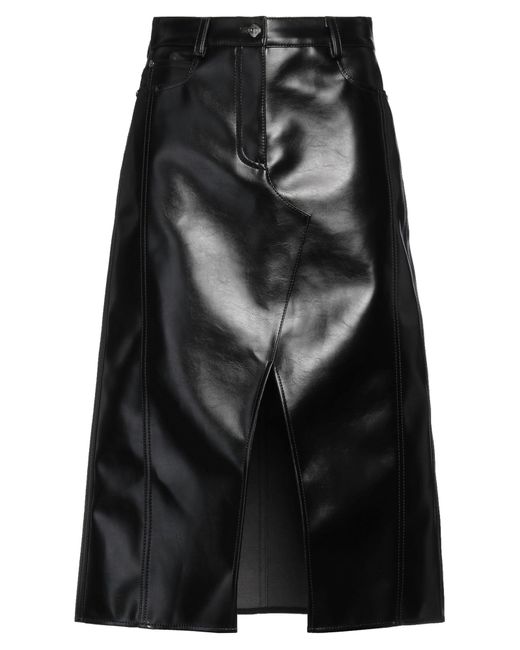 MSGM Black Midi Skirt