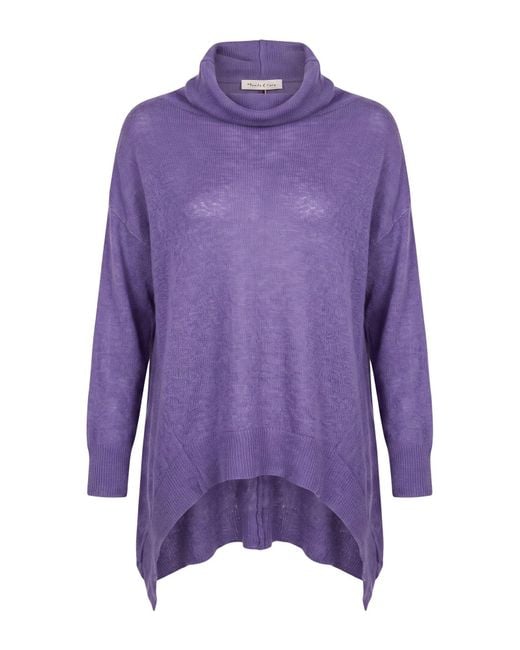Manila Grace Purple Turtleneck Acrylic, Polyamide, Mohair Wool