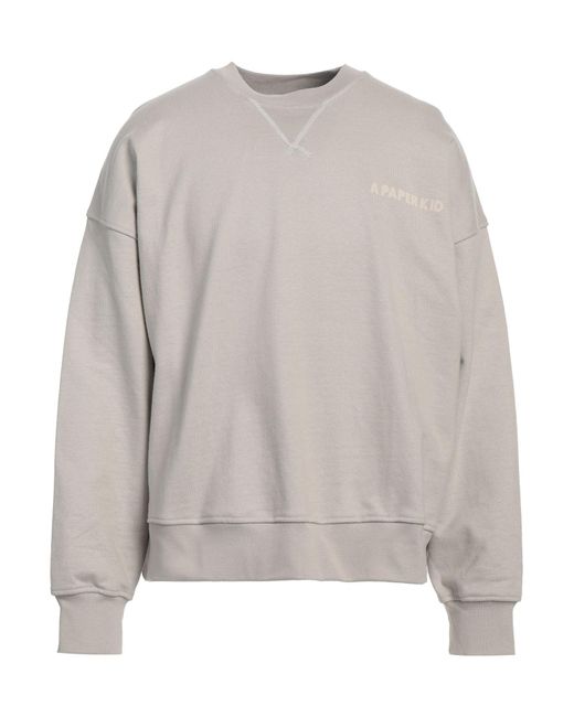 A PAPER KID Gray Sweatshirt for men