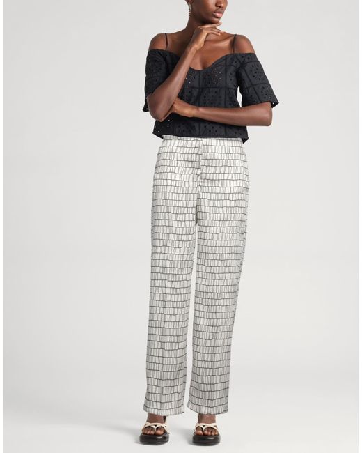 Marella Gray Pants Polyester