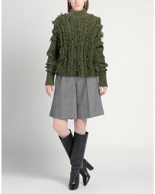 Manila Grace Green Turtleneck
