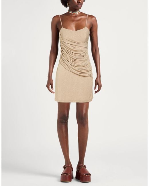 Rinascimento Natural Mini Dress Polyester, Elastane