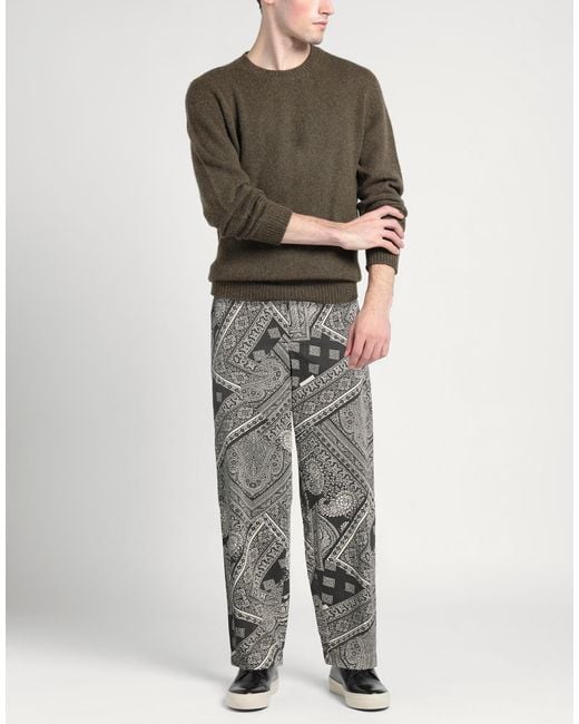 MAISON CRAZY WORKER 3.2 Gray Pants Cotton for men